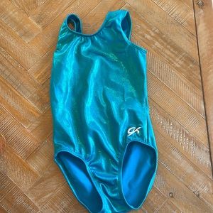 GK Teal Gymnastics Leotard size girls medium